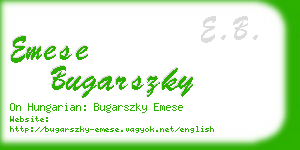 emese bugarszky business card